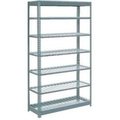 Global Equipment Heavy Duty Shelving 48"W x 12"D x 96"H With 7 Shelves - Wire Deck - Gray 255601